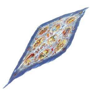HERMES Blue Diamond Silk Scarf